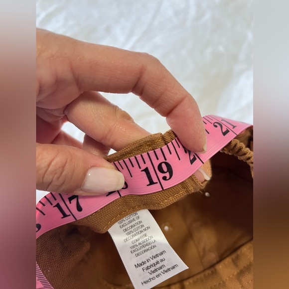 Carhartt Infant Stretch Elastic Back Hat Brown Solid Logo Patch 6 Panel - Picture 7 of 7